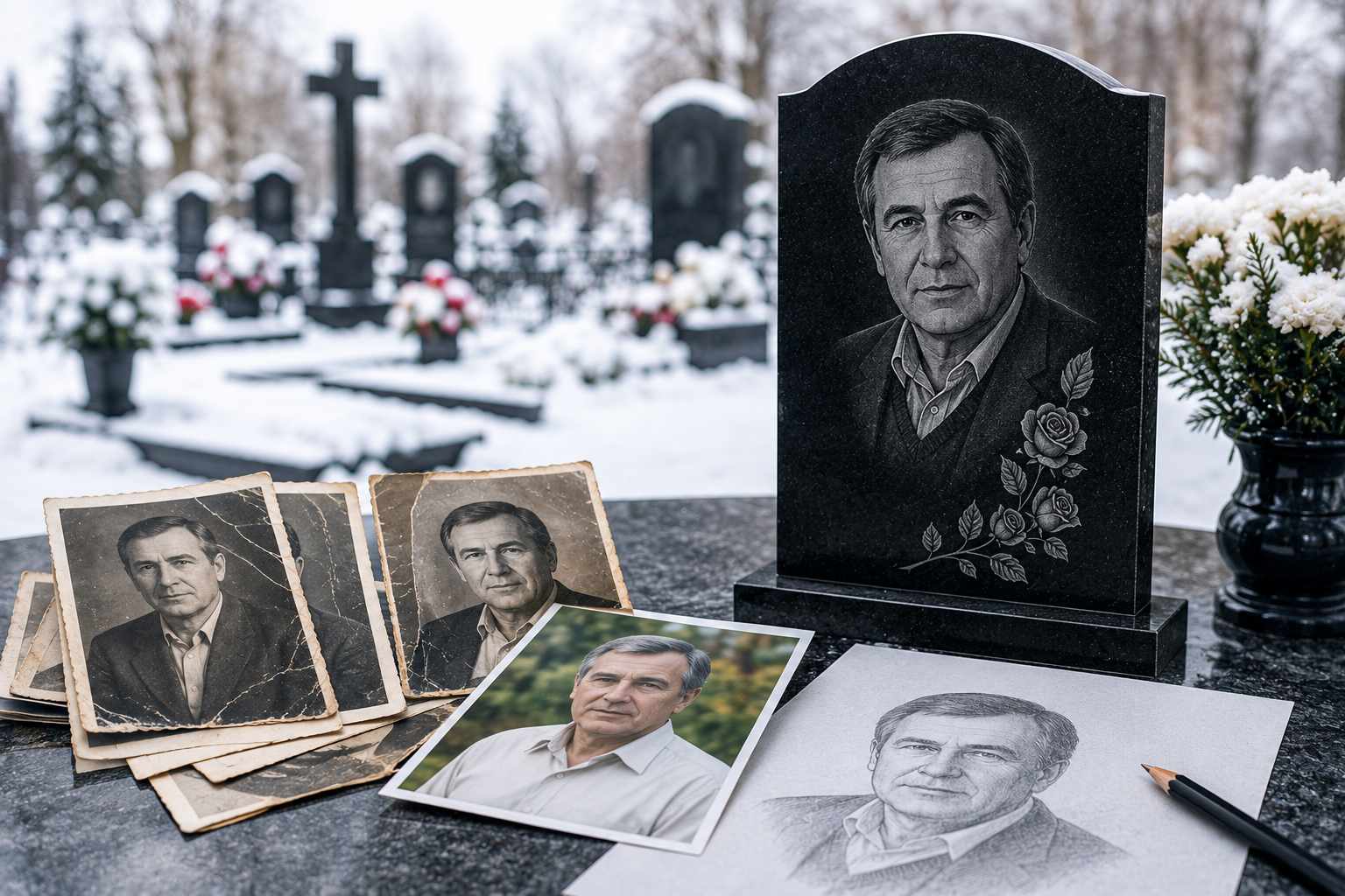 Как выбрать фотографию для портрета на памятнике